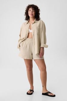 Beige - Gap Pull-on-Shorts aus Crinkle-Baumwolle (K90657) | 47 €