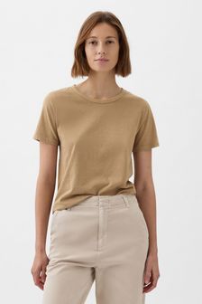 Braun - Gap Vintage T-Shirt aus Bio-Baumwolle mit Rundhalsausschnitt (K90697) | 28 €