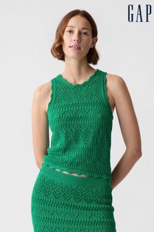Gap Green Crochet Racer Back Vest (K90714) | kr325