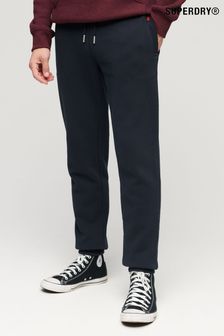 temno modra - Superdry hlače za prosti čas z logotipom Superdry Essential (K90903) | €80