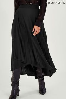 Monsoon Black Parly Pleated Skirt (K91007) | kr844