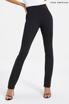 Good American Black Scuba Slim Flare Trousers (K91068) | €171