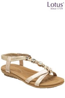 Lotus Gold Casual Open Toe Holiday Sandals (K91305) | 223 QAR