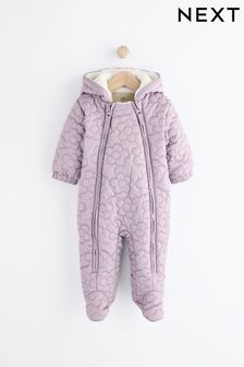 Baby girl fleece pram suit clearance