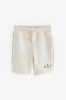 Crem - Pantaloni scurți sport cu talie elastică și logo Gap (4-13ani) (K91457) | 72 LEI