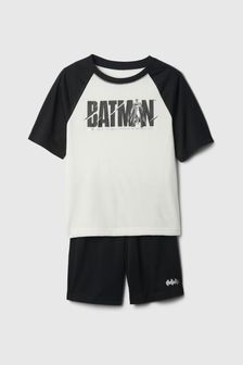 Gap Black/White DC Recycled Batman Short Sleeve Pyjama Set (6-13yrs) (K91461) | €36
