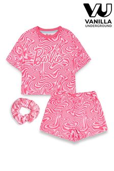 Vanilla Underground Pink Girls Barbie Short Leg Pyjamas (K91479) | €20