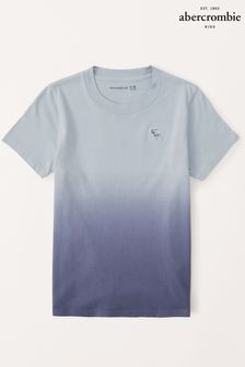 Tricou cu logo și efect ombre Abercrombie & Fitch Albastru (K91663) | 90 LEI