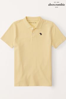 Желтый - футболка-поло из пике Abercrombie & Fitch (K91665) | €27