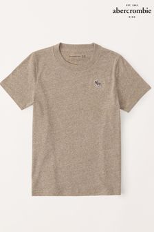 Abercrombie & Fitch Natural Plain Small Logo T-Shirt