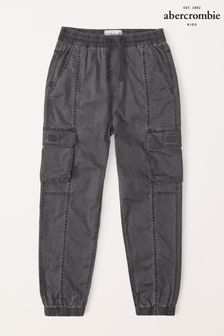 Abercrombie & Fitch Utility Cargo Black Trousers (K91671) | kr900