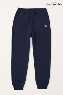 Синие флисовые спортивные брюки с логотипом Abercrombie & Fitch Essential (K91673) | €52