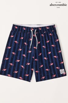 Dungă Pantaloni scurți de baie cu model flamingo Abercrombie & Fitch Albastru (K91680) | 233 LEI