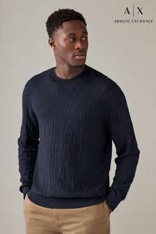 Armani exchange black jumper cheap