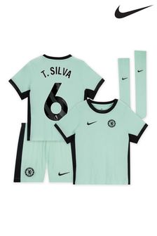 Verde - Nike Chelsea Third Stadium Kit Shirt 2023-24 Little Kids (K92081) | 436 LEI