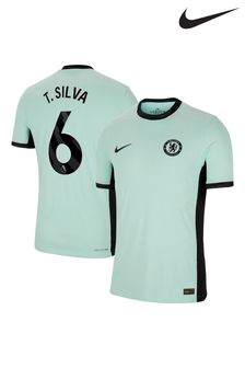 Nike Green Chelsea Third Vapor Match Shirt 2023-24 - T. Silva 6 (K92184) | €205