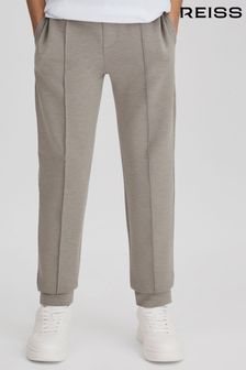 Серо-коричневый - трикотажные спортивные брюки с поясом на завязке Reiss Premier Interlock (K92293) | €49