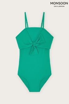 Monsoon Green Bow Textured Swimsuit (K92297) | €32 - €35
