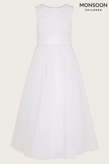 Белое платье макси Monsoon Alice Communion (K92307) | €82
