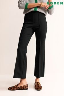 Черный - Расклешенные брюки из трикотажа без застежки Boden (K92340) | €124