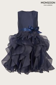 Monsoon Duchess Twill Ruffle Dress