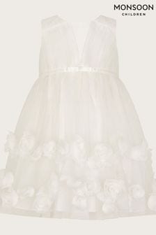 Monsoon White Mila Baby Bridesmaid Dress (K92358) | $87 - $95