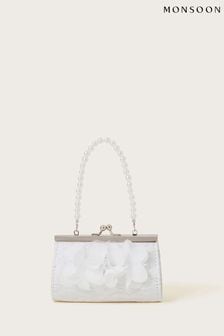 Monsoon White Pearl Bow Bridesmaid Mini Bag (K92362) | BGN 35