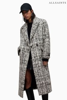 AllSaints Black Mabelx Coat (K92424) | OMR227