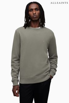 AllSaints Grey Raven Contrast Crew Sweater (K92457) | SGD 172