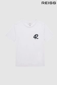 Reiss White Jude Teen Cotton Crew Neck T-Shirt (K92497) | NT$960