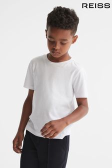 Reiss White Bless Teen Crew Neck T-Shirt (K92500) | $25