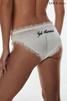 Love Stories White Lola Just Married Silk Briefs (K92625) | 497 SAR