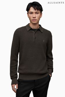 Allsaints Aspen Long Sleeve Polo Shirt (K92631) | 490 ر.ق