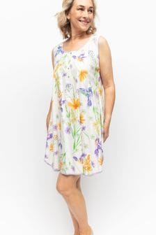 Nora Rose Cream Leaf Print Swing Nightdress (K92641) | HK$360