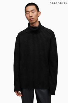 AllSaints Black Varid Funnel Neck Sweater (K92672) | 688 QAR