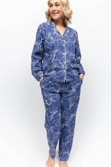 Nora Rose Blue Shell Print Pyjamas Set (K92687) | €74