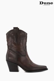 Dune London Brown Ponty True Western Boots (K92688) | SGD 310