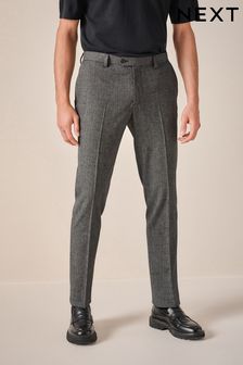 Grey Trimmed Texture Suit Trousers (K92756) | €63