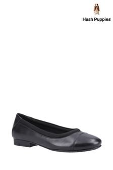 Hush Puppies Senior Emma Black Shoes (K93258) | $80