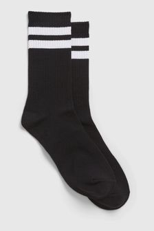Črna - Gap Adults Crew Knit Socks (K93277) | €9