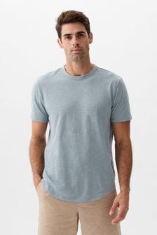 Синий - хлопковая футболка с короткими рукавами и круглым вырезом Gap (K93297) | €16