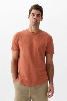Оранжевый - хлопковая футболка с короткими рукавами и круглым вырезом Gap (K93300) | €16