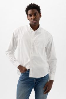 Gap White Oversized Long Sleeve Oxford Shirt (K93306) | €40