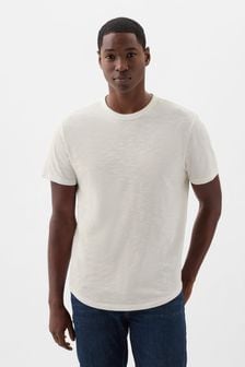 Gap White Cotton Crew Neck Short Sleeve T-Shirt (K93318) | €16