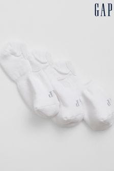Gap White Adults Logo No Show Socks (3 Pack) (K93325) | kr130