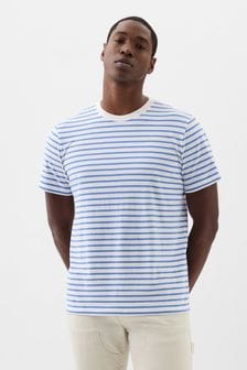 Weiß - Gap Everyday Weiches Baumwoll-T-Shirt mit Streifen (K93330) | 19 €