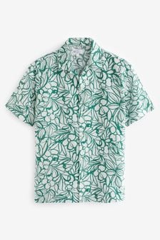 Gap Green Short Sleeve Linen Cotton Shirt (K93332) | kr519