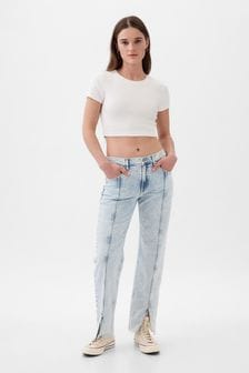 Gap Acid Wash Blue Mid Rise 90s Loose Jeans (K93343) | kr714
