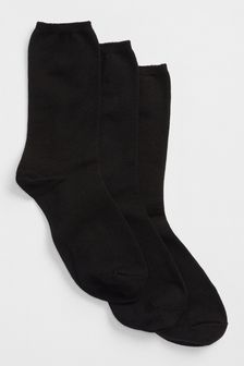 Gap Black Adults Basic Ankle Socks 3-Pack (K93351) | LEI 60