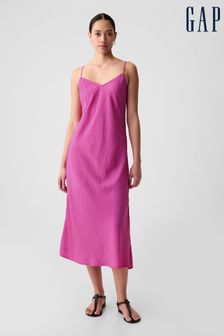 Розовый - Платье-комбинация миди Gap (K93388) | €55